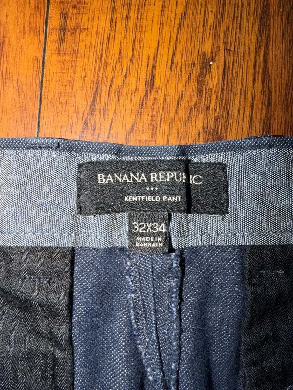 Banana Republic Kentfield Pant Men's Blue Textured Trousers Size 32x34